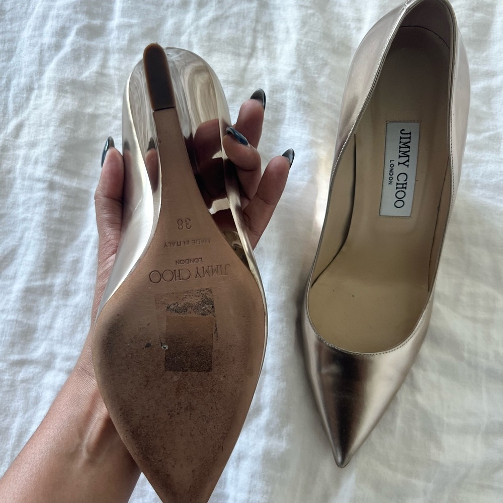 Jimmy Choo Gold Women's Shoes - Picture 3 of 4